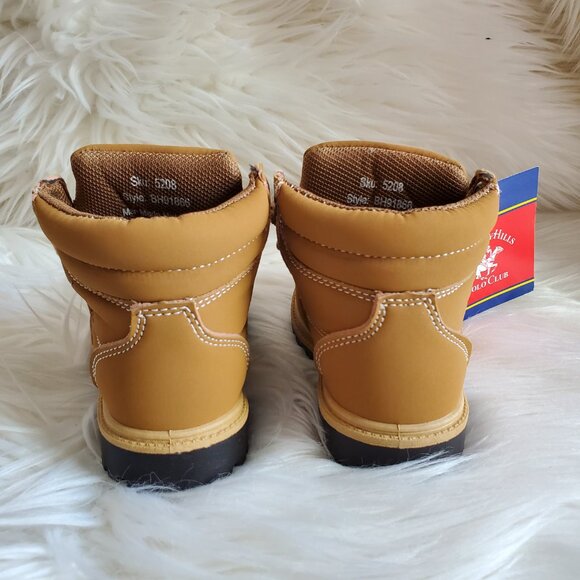 Beverly Hills Polo Club Unisex Tan Lace Up Work Fashion Soft Ankle Boots SZ 6 - Picture 7 of 9